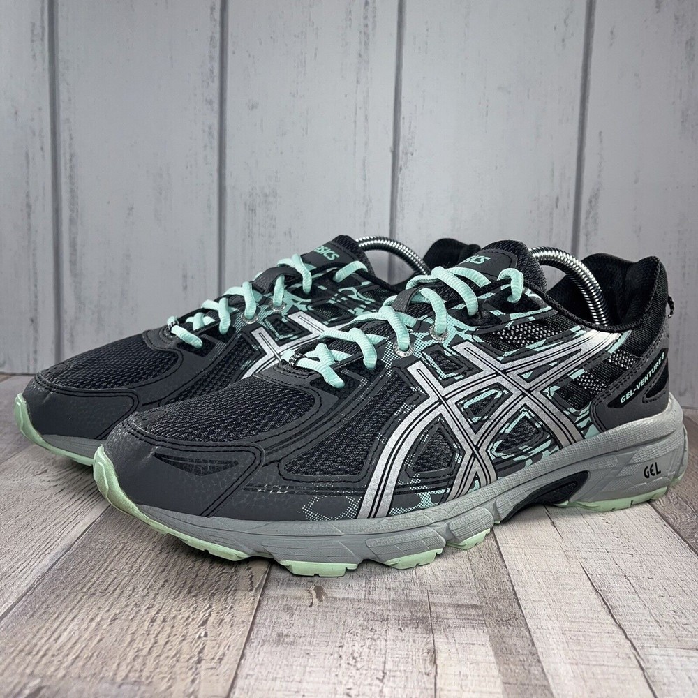 Asics GEL-Venture 6 Women's Running Shoes Gray Size 11 D Black Gray Teal T7G7Q